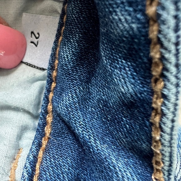 Vervet Los Angeles Mid Rise Crop Straight Jeans- V2750 Size 27 - Picture 5 of 8